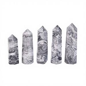 Vente en gros de pointes de coquillages polies en forme de tour, en cristal Feng Shui écologique, objets de guérison tendance, cadeau pour les fêtes - Product Image 2