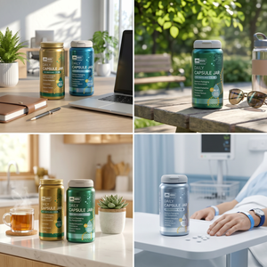 Custom Logo 100ml 200ml Sray Painting Aluminum <b>Bottle</b> for Health Care Vitamin Capsule Supplement Packaging - Product Image 2