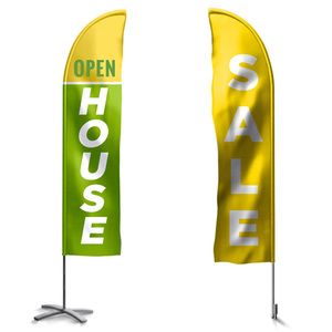 Bandiere Personalizzate a Goccia con Base a Picchetto per Esterni, Bandiere a Piuma per Spiaggia - Product Image 2