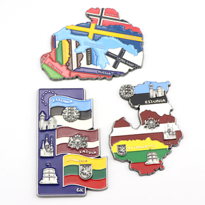 Imán de Refrigerador 3D de Metal con Diseño Personalizado de Aleación de Zinc de los Estados del Báltico: Estonia, Letonia, <span class=keywords><strong>Lituania</strong></span> - Product Image 1