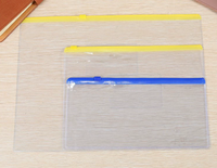 Pochette légère et populaire en PVC plat TK Ins pour bureau, étudiants, avec fermeture auto-agrippante, idéale pour les voyages, les articles de toilette et le rangement de bijoux