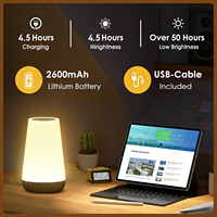 Nueva Lámpara Nocturna LED Recargable con Protección Ocular, 5 Colores Cambiantes, Regulable, con Temporizador, para Mesa de Noche, Dormitorio Infantil, Decorativa