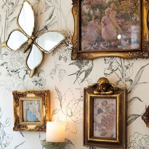 Art Deco matrimonio eco-friendly resina sfondo appesa da parete animale farfalla libellula <span class=keywords><strong>specchio</strong></span> decorativo - Product Image 2