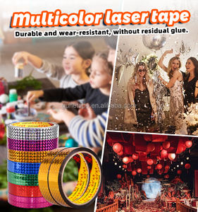 Cinta Adhesiva Decorativa BOPP con Efecto Holográfico Brillante, Adhesivo Acrílico Sólido, para Material Escolar - Product Image 6