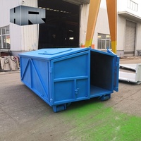 Conteneurs de recyclage des déchets industriels solides, bennes à déchets en acier, conteneurs à crochet de 9 m pour les travaux de construction
