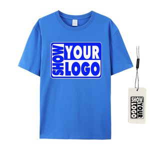 Camiseta de algodón 100% de alta calidad, diseño liso en blanco de 180gsm para hombres, Impresión de etiquetas y etiquetas oscilantes gratis - Product Image 1