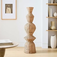 Groothandel Huisdecoratie Rieten Vazen, Huwelijksdecoratie Huaben Decoratie Vloervazen, Grote Maatwerk Plantenvazen
