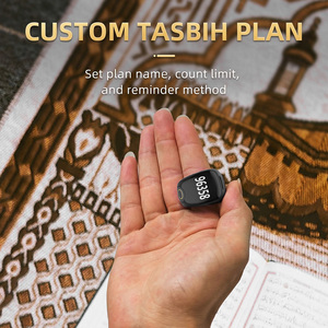 Anillo de Zikr Musulmán, Contador Inteligente con Control por Aplicación, Tamaño Ajustable, Resistente al Agua IP67, Pantalla OLED, Carcasa de Plástico, Anillo Tasbeeh - Product Image 1