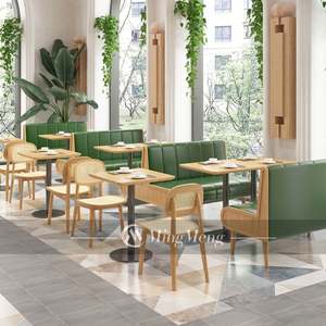 Chaise en bois massif en rotin pour restaurant à domicile meubles d'hôtel chaises de salle à manger chaise de salle à manger en osier tissé - Product Image 6