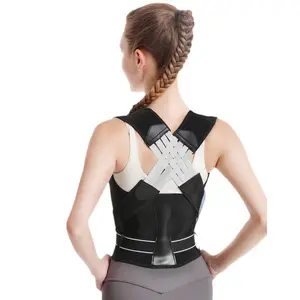 2024 New OEM Aofeite Best Posture Support Corset Black Adjustable Back Corrector Customize Back Support Belt Posture Protector