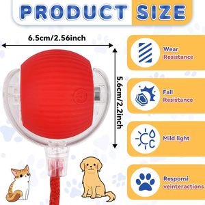 Balle interactive intelligente pour animaux de compagnie, balle roulante durable pour chats et chatons, activité de jeu en intérieur, entraînement et utilisation quotidienne - Product Image 3