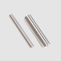 Incoloy 925 Unequal Length Fine Thread Double-Ended Screw N09925 Extended Bolt 1.4529 Imperial Right Hand Whitewash Threaded Rod