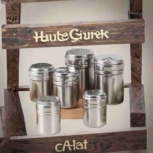 Maisulee Thân Thiện Với Môi Xoay Nắp Thép Không Gỉ Muối Tiêu Shaker Với Hàn Tin Gia Vị Đường Có Thể Gia Vị Lưu Trữ - Product Image 3