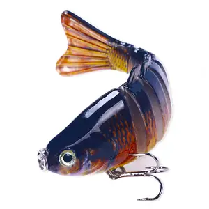 Fornecedor Multi Articulado Hard Fishing Lure 7 Seções Minnow Bass Fishing Lure Soft Tail Hard Lure