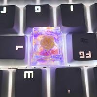 Wholesale DIY Resin High Permeability Camellia Keycaps Gaming Mechanical Keyboard Cherry Profile PC Personalized Creative Design