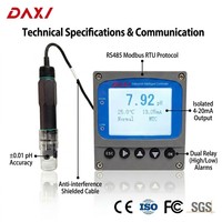Transmetteur de pH numérique en ligne PC-9965 avec protocole RS485 Modbus RTU pour l'hydroponie et les systèmes d'irrigation, agriculture intelligente