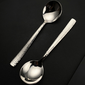 Búa muỗng đặt 18/10 thép không gỉ tốt Muỗng thiết lập với cạnh tròn máy rửa chén an toàn 7.6 inch muỗng canh - Product Image 2