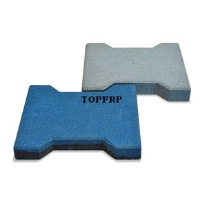 Dalles de sol en caoutchouc en forme de I de haute qualité, dalles de pavage en caoutchouc emboîtables, tapis de jeux pour enfants - Product Image 5