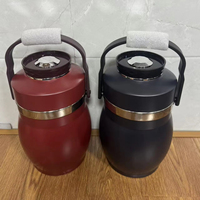 Boîte à lunch en forme de tambour, en acier inoxydable 304, boîte à lunch thermique sous vide, récipient pour aliments, réchauffeur de nourriture