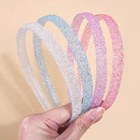 CLARMER-Bandeau pour enfants, tube en cristal coloré, élégant, nouvelle mode, bandeau en strass à fond plat pour enfant