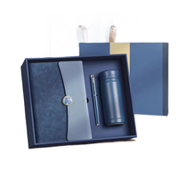 Carnet à couverture rigide en cuir de haute qualité, pliable en trois, avec thermos, format A5, reliure cousue, 100 feuilles, impression personnalisable
