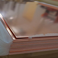 TU1 Oxygen Free Copper Coated Copper Plate Mirror Polished Red Copper Plate Fixed Size Cutting