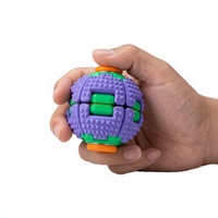Balle anti-stress 3D Feeron LED : Jouet sensoriel portable à presser et tourner, avec grip texturé, anti-anxiété, gadget de bureau en PLA