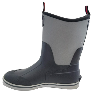 Chaussures de pont en caoutchouc noires imperméables pour hommes pour la pêche bottes de travail de chasse pour le <span class=keywords><strong>camping</strong></span> - Product Image 1