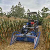 Moissonneuse-batteuse à grains mini avec moteur, haute productivité, compatible tracteur 10-15 CV