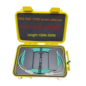 Caja de cable de lanzamiento de fibra óptica OTDR de bajo precio 100-300m SC LC APC UPC OM3 OM4 multimodo utilizado para FTTH - Product Image 1