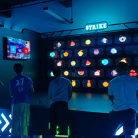 Jeu interactif de lancer de cibles LED RGB activé par les coups, jeu de lancer LED multijoueur pour aire de jeux intérieure