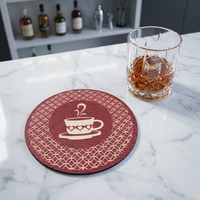 Set de table TUOTU en similicuir pour cuisine/salle à manger, résistant à la chaleur, antidérapant, lavable, design élégant en PU, écologique, 380 mm
