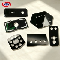 Panneau en verre intelligent personnalisé pour la maison, avec trous découpés au laser et icônes imprimées, panneau en verre rond pour écran tactile, vente en gros directe d'usine OEM