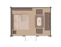 Cabane de jardin / maison de jardin / bureau de jardin en pin massif de 20,14 m2 / 216 pieds carrés