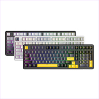 Keyboard Nirkabel RGB Tiga Mode Attack Shark X98 dengan Switch Blueberry, Tombol Berukir Samping, Layar yang Dapat Disesuaikan, untuk Gaming, Kantor, dan PC