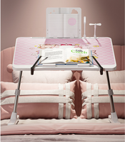 Petite table de lit convertible, pliable, en métal, réglable en hauteur, avec surface en bois, pour dortoir, étudiant, ordinateur portable, bureau d'étude