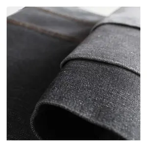 Black grey 2% spandex famous denim supplier denim fabric stocklot wholesale