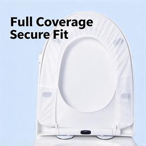Coussin de siège de toilette jetable en non-tissé blanc, élastique, portable, pour voyage, lot de 1 pièce - Product Image 3