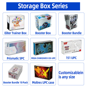Boîte de rangement transparente en acrylique ETB pour <span class=keywords><strong>booster</strong></span> box, fermeture magnétique N52, étanche et anti-poussière pour Pokémon - Product Image 5