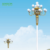 Grands lanternes chinoises LED en aluminium IP65 de 10 m pour l'éclairage paysager des sites touristiques, parcs, places et routes municipales