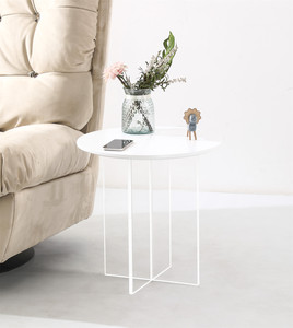 <span class=keywords><strong>Table</strong></span> basse ronde en acrylique transparent, style nordique minimaliste, blanc, diamètre 50 cm 70 cm, pour salon, meubles de maison, fabrication d'usine - Product Image 3