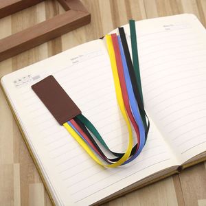 Marcadores de Páginas de Cinta de Cuero PU RTS, Marcadores de Páginas Coloridos, Marcadores Reutilizables para Lectura y Estudio para Estudiantes y Graduados - Product Image 2