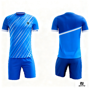 Set seragam sepak bola 100% poliester ukuran 3 XL-<span class=keywords><strong>2</strong></span> XL pemotongan otomatis dengan warna kustom dan pencetakan Logo - Product Image 1