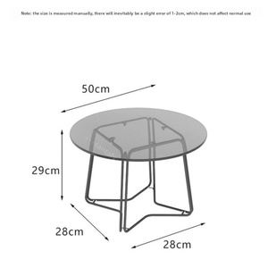 Mesa de Centro Pequeña de Vidrio de Lujo, Estilo Nórdico Moderno, Resistente, con Borde para Ventanal, Diseño de Mesa Baja Tatami - Product Image 6