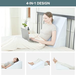 Bettkeil Kissen Dreieck Kissen Keil Memory Foam Top, Erhöhtes Stütz keil kissen zur Linderung von saurem Reflux, Sodbrennen - Product Image 4