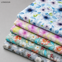 Tissu en coton biologique premium à imprimé numérique floral, 100 % coton, idéal pour la confection de robes, vente en gros