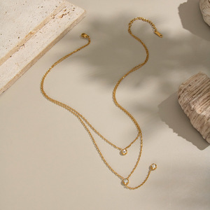 <strong>High</strong>-<strong>End</strong> Elegant Stainless Steel Y-Shape Pendant Necklaces Zircon Geometric Clavicle Chain for Party Trendy Elegant <strong>Jewelry</strong> - Product Image 3