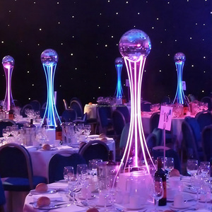 Wedding T Stage Ball LED Light-up <strong>Table</strong> Centerpiece, Suitable for Wedding Party Dance Evening <strong>Table</strong> <strong>Decoration</strong> - Product Image 1