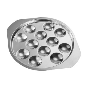 Ensemble de vaisselle <span class=keywords><strong>jetable</strong></span> classique pour escargots grillés en 3 pièces, comprenant une <span class=keywords><strong>assiette</strong></span> en acier inoxydable, un clip, une fourchette, des outils pour les fêtes de fruits de mer - Product Image 4