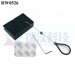 RUIWOR RW0526 Rétractable Cuboïde <span class=keywords><strong>Câble</strong></span> D'affichage avec Réglable Anti-vol En Acier Inoxydable Boucle De <span class=keywords><strong>Câble</strong></span> Enduit de Silicone Tuyau - Product Image 6
